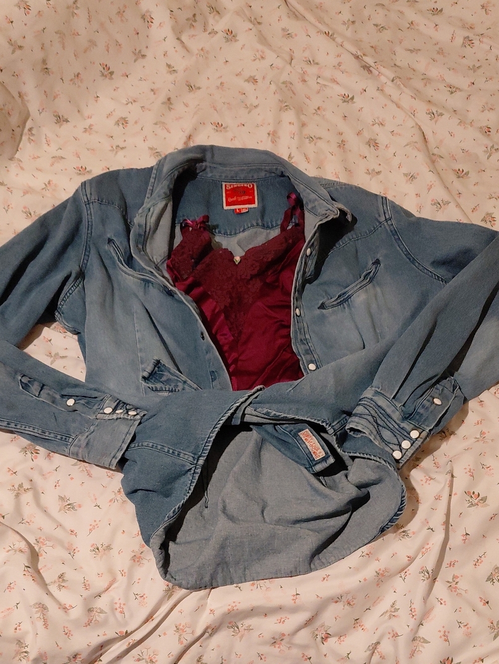 Sendero Light Blue Denim Western Shirt Jacket
